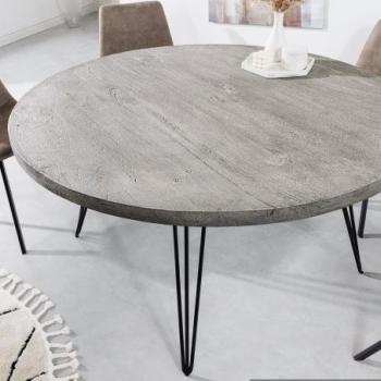 SCORPION szürke tömörfa étkezőasztal 120cm kép