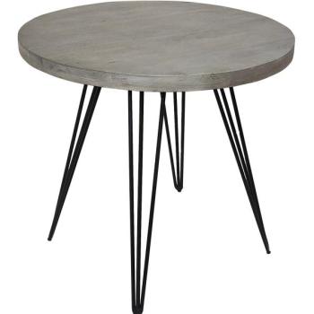 SCORPION szürke tömörfa étkezőasztal 80cm kép