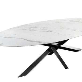 SCULPTURE fehér kerámia étkezőasztal 280 cm kép