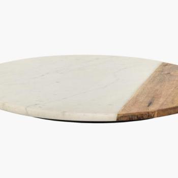 SERVANT fehér mangófa márvány forgótálca kép