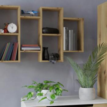 Shannan Bilbao 7.0 fali polc, 129,5x65x20 cm, tölgy kép