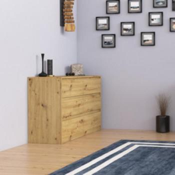 Shannan K120 2X3 komód, 120x73,5x40 cm, tölgy kép