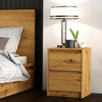 Shannan K2 éjjeliszekrény, 40x55x43 cm, tölgy kép