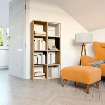 Shannan Malax 2x4 polc, 147x75x30 cm, tölgy kép