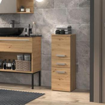 Shannan Nel V DDS fürdőszoba szekrény, 30x85x30 cm, tölgy kép