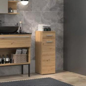 Shannan Nel V DS fürdőszoba szekrény, 30x85x30 cm, tölgy kép