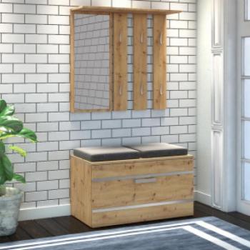 Shannan Opal előszobafal, 85x45x35 cm, tölgy kép