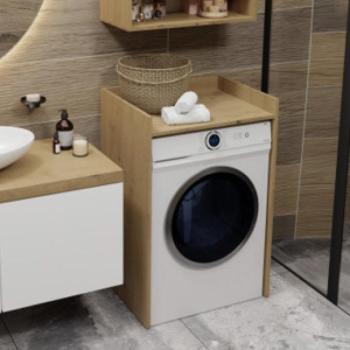 Shannan Pola NP fürdőszoba szekrény, 64x97,5x50 cm, tölgy kép