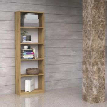 Shannan R40 polcos szekrény, 40x182x30 cm, tölgy kép