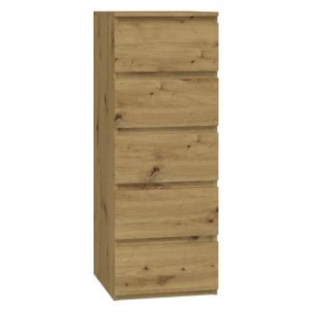 Shannan W5 fiókos szekrény, 40x111x45 cm, tölgy kép
