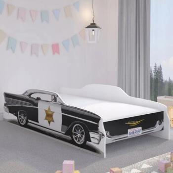 Sheriff-autós gyerekágy 160 x 80 cm kép