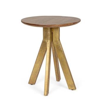 SHERMAN barna mangófa dohányzóasztal 50cm kép