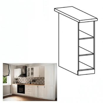 SICILIA fehér mdf alsó konyhaszekrény 20cm kép
