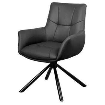 SIGNATURE fekete bőr forgószék kép