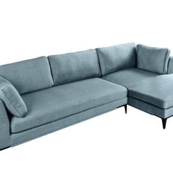 SIGNUM XL kék bársony sarokkanapé kép