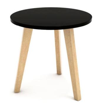 Skandináv stílusú dohányzóasztal 40 cm - fekete kép