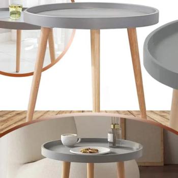 Skandináv stílusú dohányzóasztal 50 cm - szürke kép