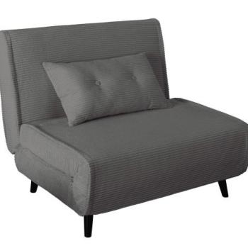 SMART MULTIFUNCTION szürke kordbársony fotelágy 100 cm kép