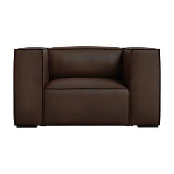 Sötétbarna bőr fotel Madame – Windsor & Co Sofas kép