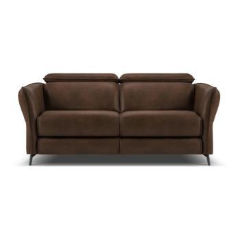 Sötétbarna bőr kanapé 103 cm Hubble – Windsor & Co Sofas kép