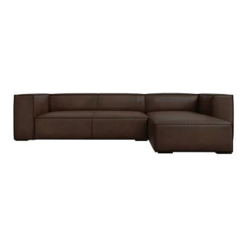 Sötétbarna bőr sarokkanapé (jobb oldali) Madame – Windsor & Co Sofas kép