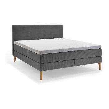 Sötétszürke boxspring ágy 160x200 cm Linea - Meise Möbel kép