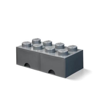 Sötétszürke tárolódoboz 2 fiókkal - LEGO® kép