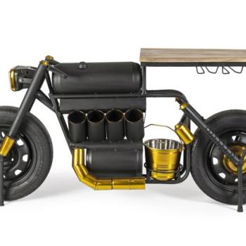 SPEED fekete acél konzolasztal 183cm kép