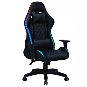 Stílusos ergonomikus játékszék LED világítással kép