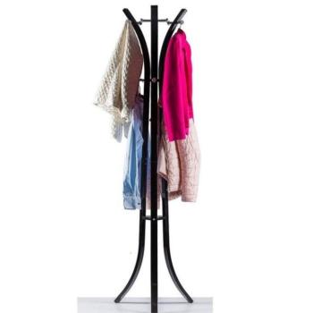 Stílusos ruhatartó állvány fekete színben kép