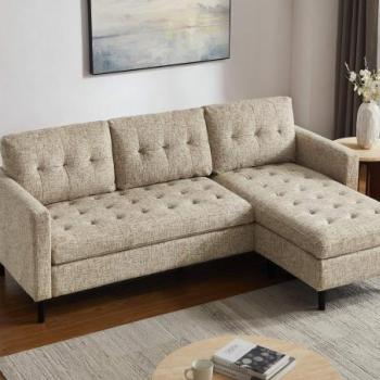 STOCKHOLM bézs szövet sarokkanapé kép