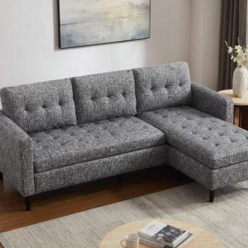 STOCKHOLM szürke szövet sarokkanapé kép