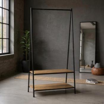 Szabadon álló ruhatartó állvány polcokkal - 80 x 40 x 160 cm kép