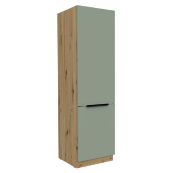 Szekrény beépíthető hűtőszekrényhez, aquamarine/artisan tölgy, ARSANY 60 LO-210 2F kép