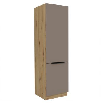 Szekrény beépíthető hűtőszekrényhez, sandgrau/artisan tölgy, FRISBO 60 LO-210 2F kép