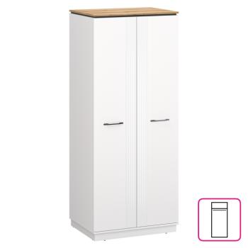 Szekrény, fehér/evoke tölgy, VELIS 2D kép