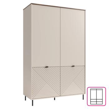 Szekrény, kasmír/castello tölgy, EYCO 4D kép