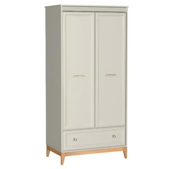 Szekrény, kasmír krémszín/tölgy, VENDY W-10 kép