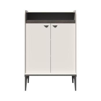 Szekrény, két ajtóval, fehér matt, 81 cm - PICADILLY kép