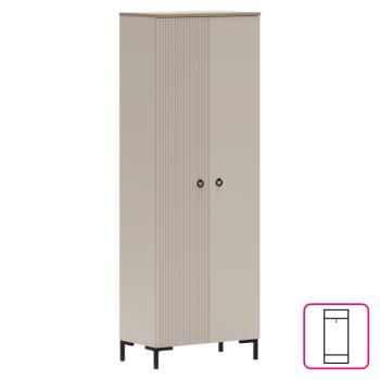 Szekrény, szürkésbarna Taupe/silverjack tölgy, DOMCA 2D kép