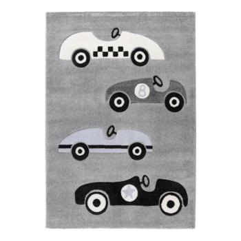 Szőnyeg, autóverseny, ezüst, 160x230 cm - RETRO VOITURE kép