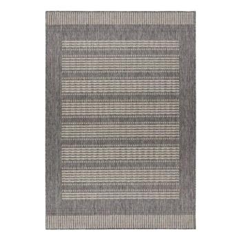 Szőnyeg, csíkos, kül- és beltéri, ezüst - szürke, 80x150 cm - DORELAN kép