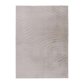 Szőnyeg, hullámmintás, világosbarna, poliészter, 120x170 cm - VOLANTE kép