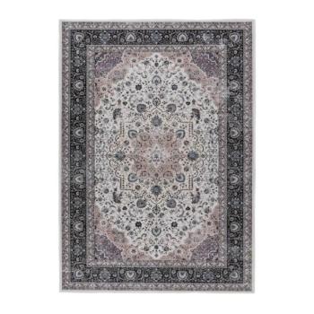 Szőnyeg, klasszikus, virág mintás, törtfehér - kék - rózsaszín, poliészter, 120x170 cm - CIEL ARGENTE kép