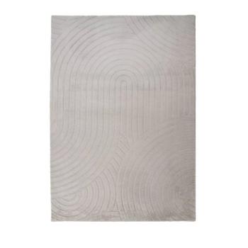 Szőnyeg, körvonalakkal mintázott, ezüst, poliészter, 200x290 cm - VOLANTE kép