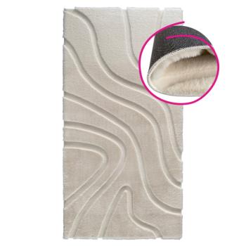 Szőnyeg, krémszínű/3D minta, 80x150, PUFIN TYP 2 kép