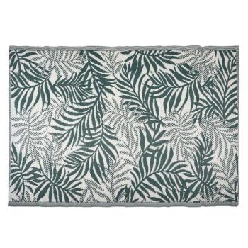 Szőnyeg, levélmintás, műanyag, zöld, 210 x 150 cm - JUNGLE kép