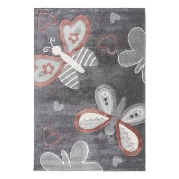 Szőnyeg, pillangók, ezüst, 120x170 cm - PAPILLON DE JOIE kép