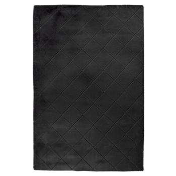 Szőnyeg, rombusz mintás, grafit - szürke, poliészter, 160x230 cm - ELORIA kép