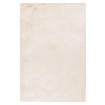 Szőnyeg, rombusz mintás, törtfehér, poliészter, 80x150 cm - ELORIA kép